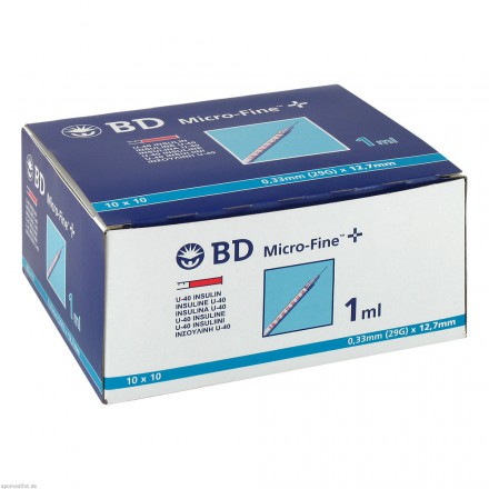 BD Micro-Fine+ U-40 Insulinspritze 12,7 mm, 320801 von Becton Dickinson GmbH