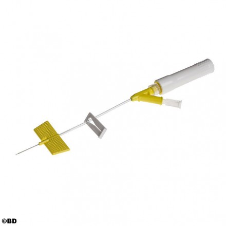 BD Saf-T-Intima Venenverweilkatheter mit Y-Anschluss, 24 G, 0,7 x 19 mm, gelb von Becton Dickinson GmbH