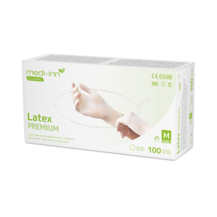 Medi-Inn Premium Latex - Einmalhandschuhe aus Latex, puderfrei, weiß von BODY Products relax Pharma und Kosmetik GmbH