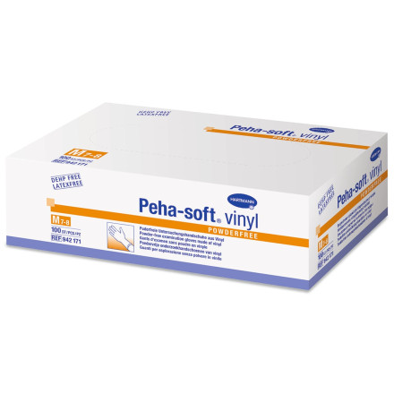 Peha-soft vinyl powderfree - Untersuchungshandschuhe aus Vinyl, puderfrei, Größe S von PAUL HARTMANN AG