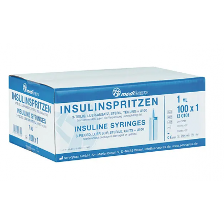 Mediware Insulinspritzen 1 ml - U 100 von Servoprax GmbH