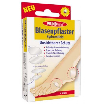 Blasenpflaster, hydrocolloid, 6er, 4 versch. Größen von WUNDmed GmbH & Co. KG